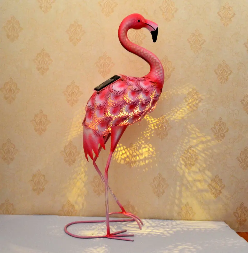 Populaire Outdoor Home Decoratie Flamingo Met Verlichting En Vleugels
