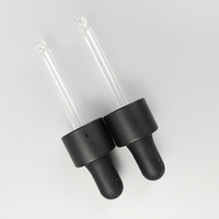 Compte-gouttes essentiel en verre noir mat de 18mm pour bouteille en verre cylindrique
