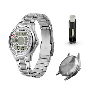 Custom Logo Luxury Sport Tradition Stainless Steel Muslim Prayer Alarm 20m Water Resistant QiblaNav <strong>Watch</strong> Original <strong>New</strong> 2025 - Product Image 1