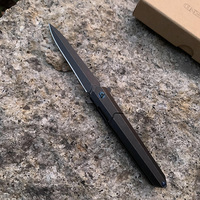 Poignée en titane Couteau à stylo Couteau pliant en acier D2 en stock