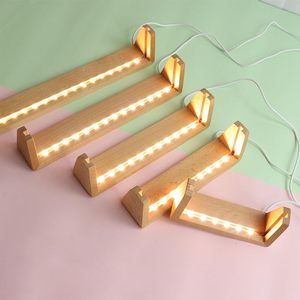 Hình Chữ U Gỗ Cơ Sở Khung Ảnh Trẻ Em Bằng Gỗ Lịch Cơ Sở, Chữ Trang Trí Khung Hình Ảnh Chủ Trẻ Em Ánh Sáng Ban Đêm - Product Image 4