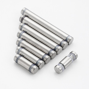 Clous décoratifs en acier inoxydable à double extrémité pour fixation de verre acrylique, vis de support de miroir, tige lisse, style moderne et simple - Product Image 1