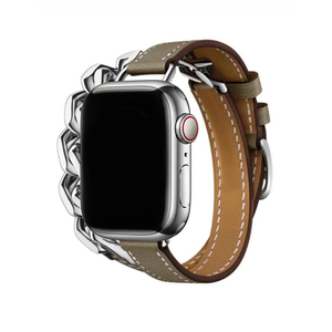 Correa de <span class=keywords><strong>Reloj</strong></span> de Acero Inoxidable para ap <span class=keywords><strong>swatch</strong></span>, Correa de Cuero Genuino, Brazalete de Doble Banda, Cadena de Metal, Correas para Relojes Inteligentes - Product Image 1