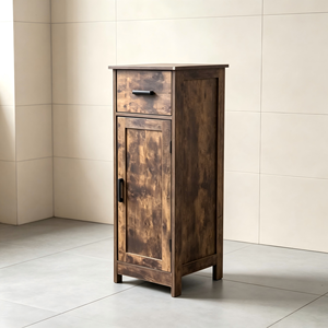 <span class=keywords><strong>Meuble</strong></span> <span class=keywords><strong>de</strong></span> <span class=keywords><strong>rangement</strong></span> rustique en bois marron style ferme à 3 étagères, petite armoire <span class=keywords><strong>de</strong></span> style campagnard, <span class=keywords><strong>meuble</strong></span> <span class=keywords><strong>de</strong></span> <span class=keywords><strong>salle</strong></span> <span class=keywords><strong>de</strong></span> <span class=keywords><strong>bain</strong></span> sur pied - Product Image 3