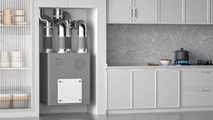 Système de ventilation à récupération d'énergie EVIPO ERV mural, avec unité de bypass automatique MVHR pour l'air frais - Product Image 2