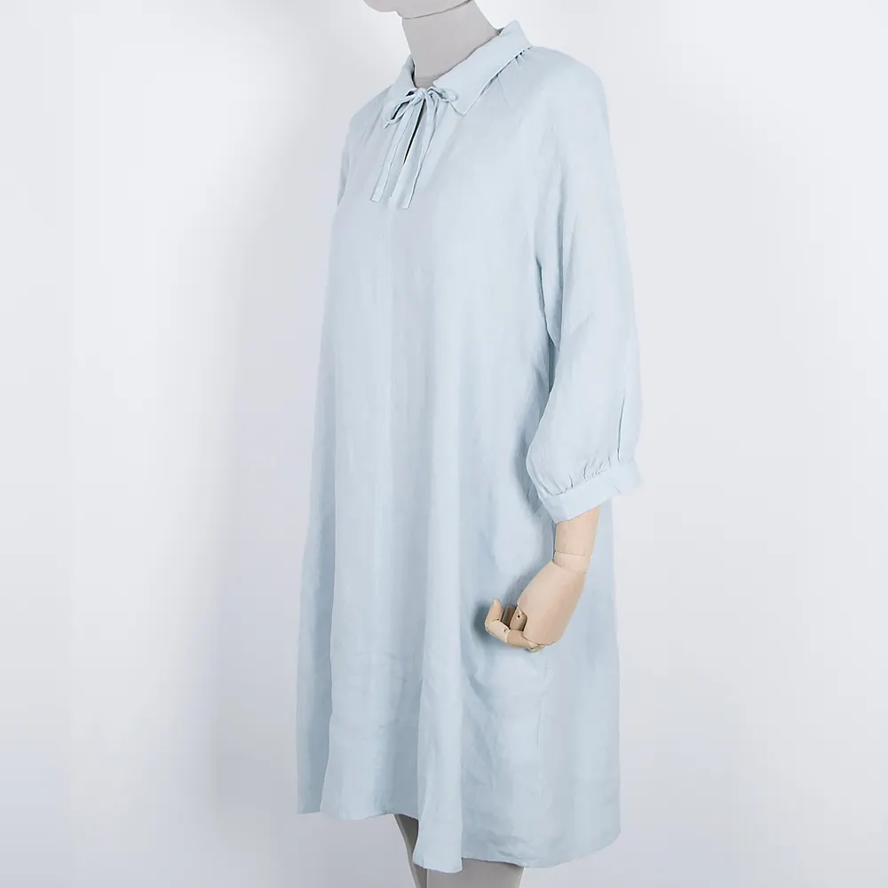 Xingnuo nhà sản xuất bán buôn tùy chỉnh Lady giản dị thanh lịch may nhuộm Linen Dresses phụ nữ