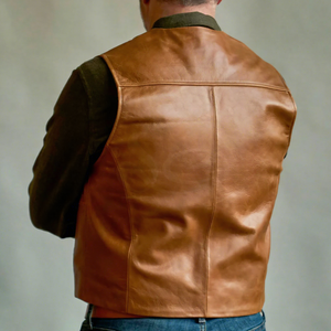 Wholesale Latest Design Breathable <b>Men</b> <b>Leather</b> <b>Vest</b> Best Quality Top Selling Low MOQ <b>Men</b> <b>Leather</b> <b>Vest</b> For Online Sale - Product Image 5