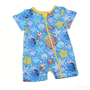 Pyjama en coton tricoté à imprimé hawaïen personnalisable pour filles, grande taille, combinaison à manches courtes, vente chaude - Product Image 5
