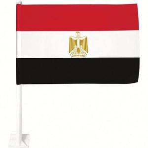 Bandera de Egipto para Ventana de Auto, de Poliéster, Directo de Fábrica, 12x18 Pulgadas, para Decoración Nacional - Product Image 1