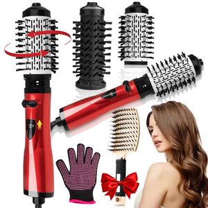 Sikat sisir udara panas elektrik 2 in 1, pengering rambut satu langkah, pelurus rambut pengeriting, pengering rambut portabel yang dapat dipertukarkan - Product Image 1