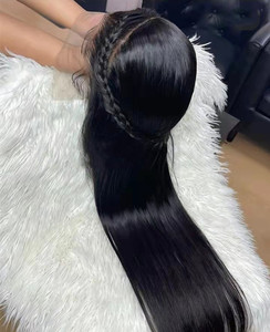 360 Ren Phía Trước Tóc Giả Nguyên Brazil Tóc Của Con Người Dài Thẳng Kiểu Đuôi Ngựa Cao Tóc Giả Tóc Con Người Với Những Tiếng Nổ - Product Image 3