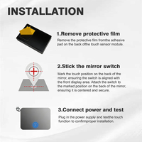 SHINECHIP TSP-001 110V/220V 12W 1A Lámpara LED para Espejo de Baño con Interruptor Táctil y Regulador de Intensidad IP20