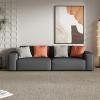 Juego de Sofás Cuadrados de Estilo Minimalista Italiano para Sala de Estar, Sofá Modular, Sofá Seccional en Tela de Terciopelo