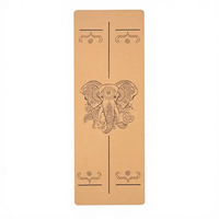 Tapete de Yoga de Corcho Natural para Gimnasio y Ejercicio en Casa con Correa de Transporte y Bolsa, 0.45cm de Grosor, 183x68cm