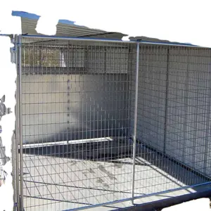 4m * 4m * 1.8m galvanizli çelik köpek kulübesi köpek evi kafes kaynaklı tel örgü