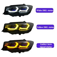 Phare laser HETOP G20 2018-2022 Série 3 Version bicolore Jaune et Blanc Mise à niveau LED DRL Lampe Lentille laser Style pour BMW