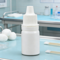 Flacon compte-gouttes personnalisé avec logo, vente en gros, 15 ml, flacon vide en plastique pour emballage de solutions liquides
