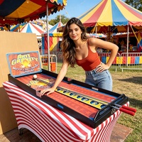 Jeu de lancer de balles manuel à poussée ascendante avec système de notation, défi d'adresse anti-gravité, machine de jeu de lancer de balles de carnaval de table
