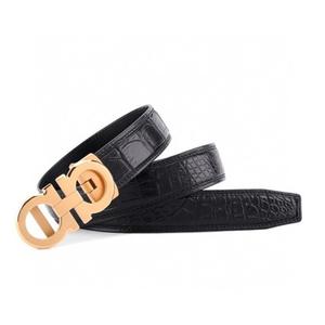 Ceinture <span class=keywords><strong>sud</strong></span>-africaine en cuir véritable pour hommes automatique pour boucle polyvalente décontractée pour affaires ou à la mode boucle en acier inoxydable noir - Product Image 3