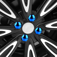 20 pièces de capuchons de protection hexagonaux en plastique multicolores pour écrous de roue de voiture, avec outil de retrait, pour vis de pneu et boulons automobiles, décoratifs et anti-poussière