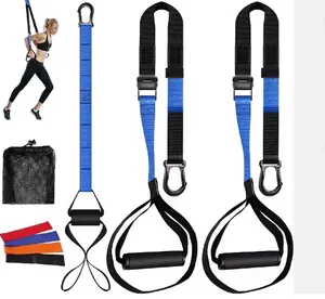 Indoor Fitness Outdoor Suspension Trainer for Arm Train Exercise Bodyweight Fitness Suspension Trainer Belt set