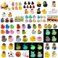 Mini canards de plage d'été avec lunettes de soleil et chapeau de soleil, figurines de plage, décorations de fête, jouets de piscine et de bain, cadeau pour enfants, vente en gros