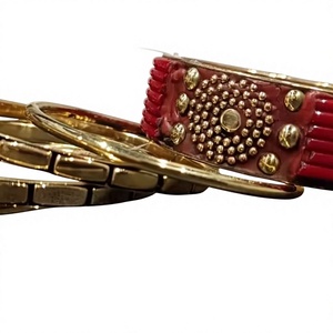 ชุดกำไลข้อมือทองเหลืองทำมือสุดหรู ดีไซน์ทันสมัย ปรับขนาดได้ พร้อมบริการสลักชื่อ สำหรับผู้หญิง - Product Image 1