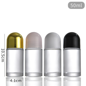 Gran oferta, desodorante transparente de cristal de forma Irregular redonda, rollo <span class=keywords><strong>en</strong></span> botella, esmerilada transparente botella vacía, 30ml, 50ml, botella de aceite de fragancia de Perfume - Product Image 4