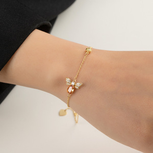 Cute Little Bee Bracelet Tibetan Silver Insect Design Gift Jewelry - Product Image 4