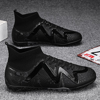 Chaussures de football d'hiver unisexes pour enfants et étudiants, crampons pour terrain synthétique TF, terrain en gazon artificiel AG/FG, légères, antidérapantes, semelle extérieure en TPU durable, lacets, football