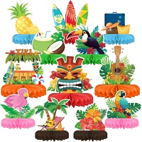 Kit de Décorations de Fête Hawaïenne Luau en Gros, 76 Pièces : Bannière Aloha, Ballons, Rideaux en Nid d'Abeille et Franges pour Anniversaire Tropical