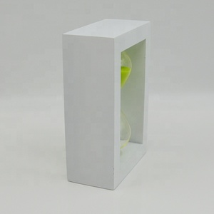 Cửa Hàng Đồ Chơi Khung Gỗ 30 Phút Đồng Hồ Cát Đồng Hồ Cát Hẹn Giờ Khung Đen Nhà Máy Cát Trắng - Product Image 4