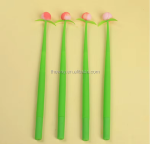 Lucu Kawaii silikon kacang kecambah Decal 0.5mm lebar lucu alat tulis siswa Gel pena promosi menggunakan pena - Product Image 2