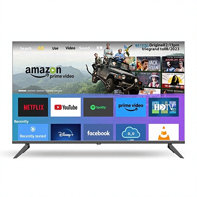 New 43-inch Black Borderless 4K Ultra-clear Full-screen LED LCD Smart TV with 50-75-inch Models