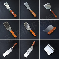 Yolecen gros épaissie Pizza & Teppanyaki spatule avec poignée en plastique pour la cuisson et Steak ustensile de cuisine couteau de cuisson