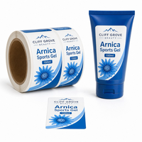 Étiquettes en rouleau personnalisées résistantes aux UV, autocollantes, imperméables, avec logo personnalisé pour les bouteilles de jus alimentaires, les tubes cosmétiques, les pots