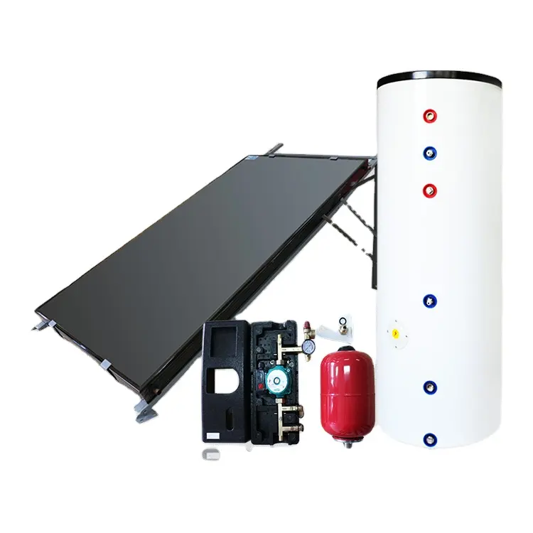 Split Zonneboiler 200-300l Watertank Platte Collectoren Zonne-Energie Heteluchtverwarmer