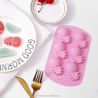Early Riser 6 cavité fruits forme Silicone moule bougie parfumée savon chocolat moulures gâteau outils bébé produits