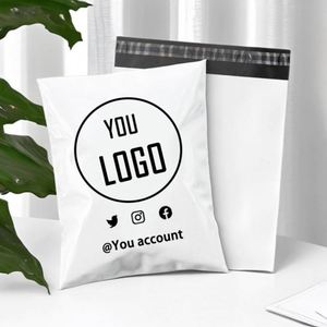 Custom Print Eco-Friendly Burgundy Logo Biodegradable <b>Waterproof</b> for Shipping Bag for Cosmetics - Product Image 2
