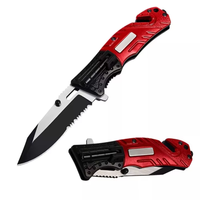 Zaklamp Opvouwbaar zakmes 3cr13 Aluminium handvat Glasbreker Combo Edge Camping Survival Outdoor
