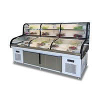 Réfrigérateur Commercial Électrique en Acier Inoxydable à Trois Températures pour Restaurant, Armoire de Commande pour Barbecue