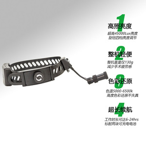 Linterna frontal LED JD2700 recargable de 2000mAh ajustable para uso quirúrgico dental, oral y otorrinolaringológico - Product Image 5