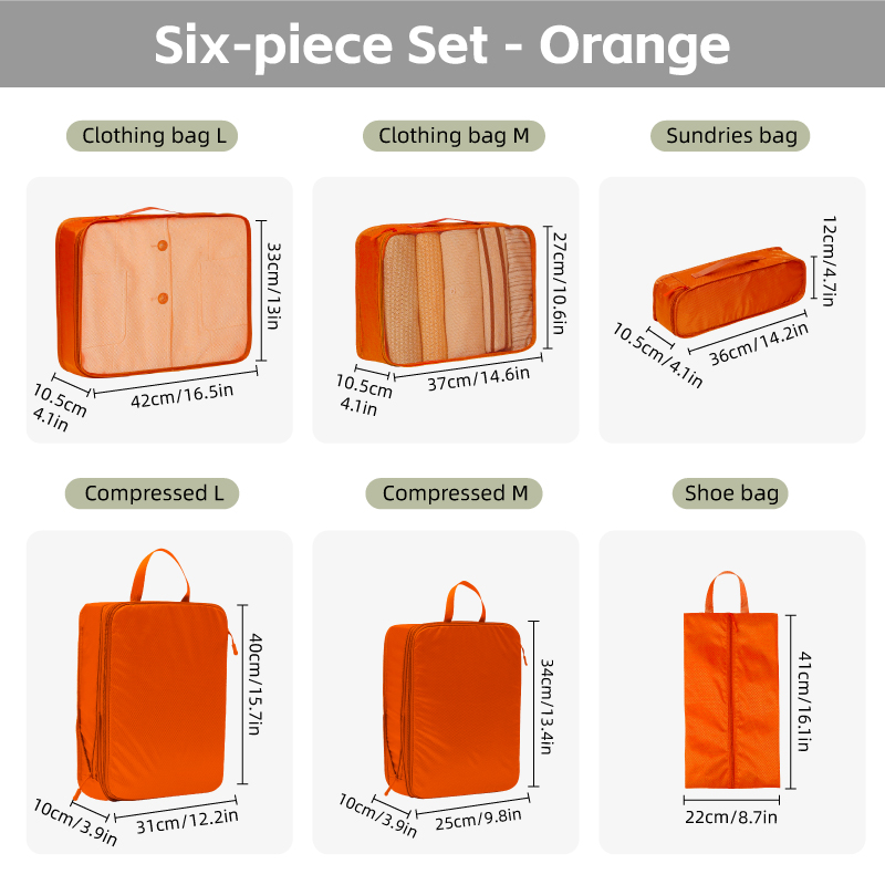 6pcs set orange