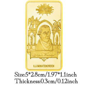 Il massone placcato oro Bar Souvenir da collezione moneta Freemason tutto occhi occhi masonico bar commemorativo - Product Image 3