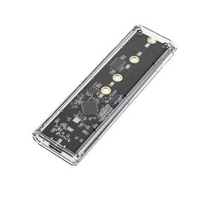 双协议便携式透明 M2 NVME & NGFF SSD 外壳 <span class=keywords><strong>M</strong></span>.2 转 USB 3.1 Type-C <span class=keywords><strong>M</strong></span>-key 外置 SSD 保护壳 - Product Image 2