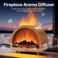 Nouveau diffuseur d'arômes portable en plastique 2026, écologique, effet flamme 3D, humidificateur ultrasonique USB pour hôtel, garantie 1 an