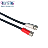Kabel Pigtail M8 3 Posisi Male Straight Molded Single End Berkode A 5m PUR dengan Kawat Terbuka untuk Probe Temperatur RTD