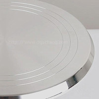 Hochwertiger Kuchen-Plattenspieler aus Aluminium legierung, rutsch fester, drehbarer Kuchen-Dekorations tisch mit rotierender Platte