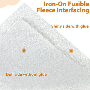 Entoilage <span class=keywords><strong>thermocollant</strong></span> en <span class=keywords><strong>molleton</strong></span> : 12 pouces x 10 yards, <span class=keywords><strong>molleton</strong></span> <span class=keywords><strong>thermocollant</strong></span> simple <span class=keywords><strong>face</strong></span> blanc pour la couture et l'artisanat - Product Image 3