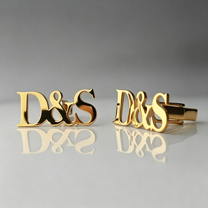 Ensemble de boutons de manchette en argent personnalisables avec votre propre logo, en alliage de zinc, pour la promotion et les occasions festives, design unisexe - Product Image 4